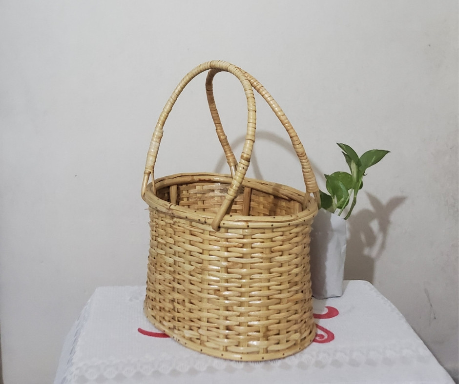 হ্যান্ডি বাস্কেট (বেতের শৌখিন ঝুড়ি)